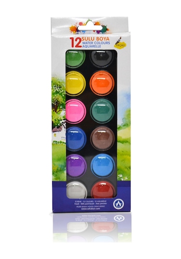 ARK 12 Renk Sulu Boya (Fırçalı)-Kod:1258