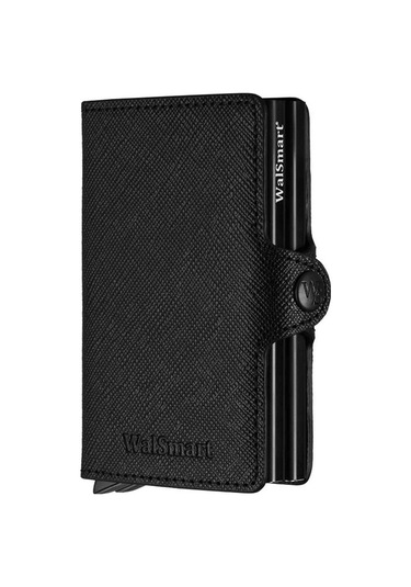 Walsmart Twin Safiano Akıllı Çift Mekanizmalı Cüzdan Hakiki Deri