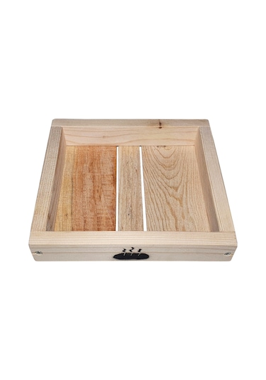 Doğal ahşap ekmeklik sosluk çok amaçlı sunum teps Ekmek Sepeti Ahşap - Siyah