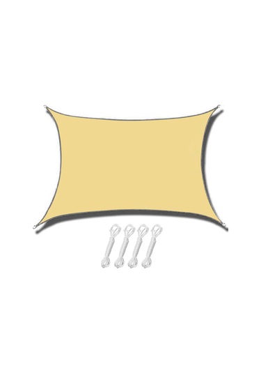 Springsun "uv Koruyucu Bahçe Gölgelik Perdesi - Oxford Kumaş, 3x2m, 4 Köşeli, Kolay Kurulum" Haki