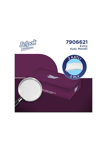 Selpak Professional Extra Kutu Mendil 21 X 18 Cm 80 Yaprak X 24 Adet
