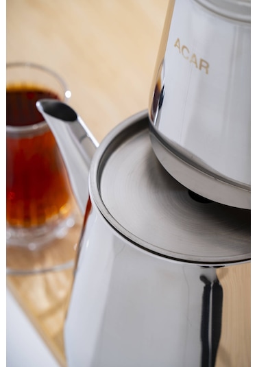 Aveline Aile Boy Çaydanlık Takımı Silver/siyah