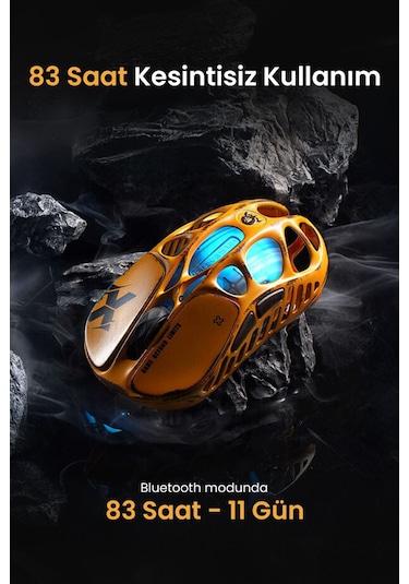 Gravastar Mercury X Rgb 32k Dpı Optik Gaming Mouse, Kablosuz, Magnezyum Alaşımlı, Programlanabilir 5 Mercury X