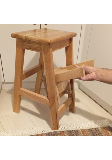 Kademeli Mutfak Merdiven Taburesi Kolay Kapanır Yer Kaplamaz