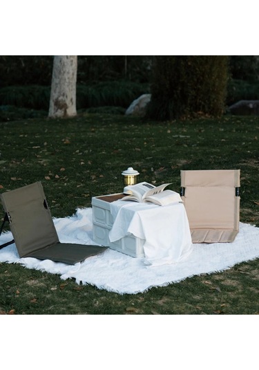 Tembel Uzanmış Sandalye Taşıma Çantası Arkalığı Yastık Sandalye Oxford Kumaş Coffee Kahve Kahverengi