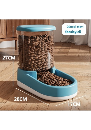 Pet Su Sebili Kedi Otomatik Çiftçi-mavi
