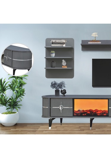 Maya Duvar Ünitesi - Antrasit Gümüş Antrasit - Gümüş