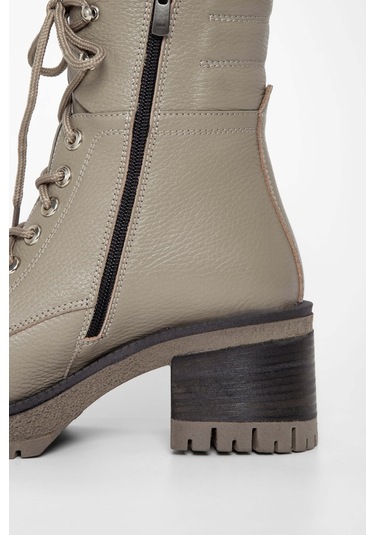 Tamer Tanca Kadın Hakiki Deri Bej Casual Bot 33 27513 Bn Bot Sk23/24 Vızon Fltr Vizon