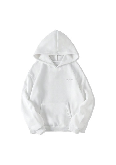 Brz Collection Unisex Oversize Berry Porsche Hoodie Beyaz Beyaz