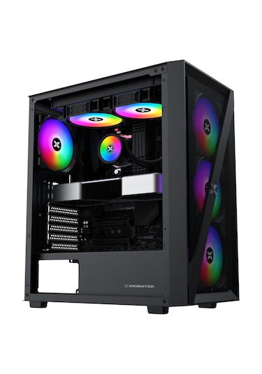 Xigmatek Blade 650w 80+ Temperli Cam+mesh Panel 4x12cm Sabit Rainbow Fan Mid-t Gaming Oyuncu Kasası