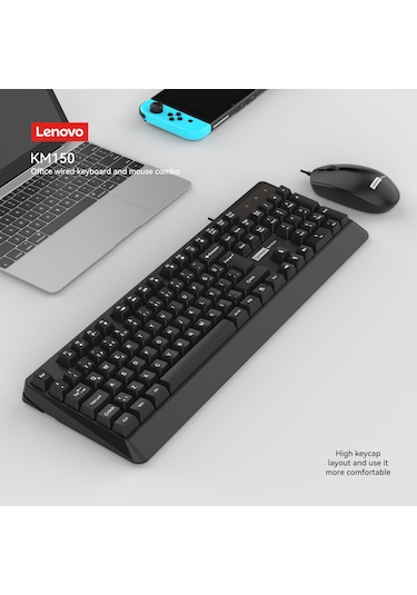 Km150 Kablolu Klavye Mouse Set Q Türkçe Siyah 870042256 Optik