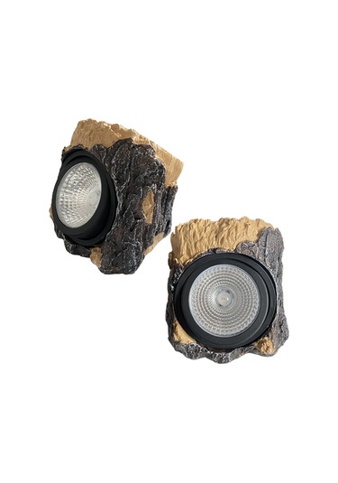 Dış Mekan Kullanımı İçin Gerçekçi Şekilli Güneş Enerjili Reçine Lamba