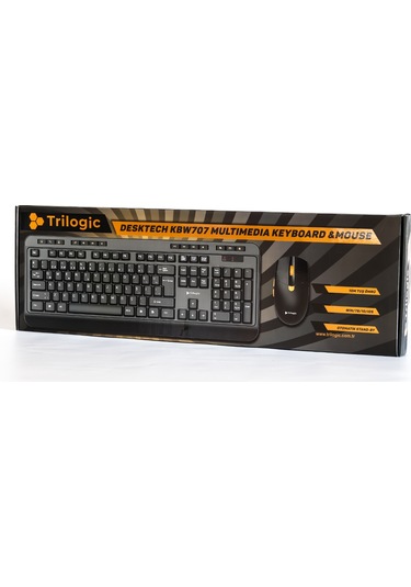 Trilogic Desktech KBW707 Multimedya Kablosuz Q Klavye Mouse Set