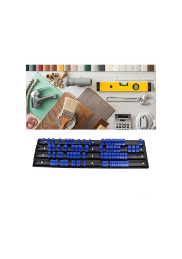 Symbee 80'li Soket Organizatörü: Demir+abs Malzeme, Yaylı Top Rulmanlı, Derin/sığ Metrik/sae Soketleri, Araç Kaybını Önler, Çekmece/üstü Depolama