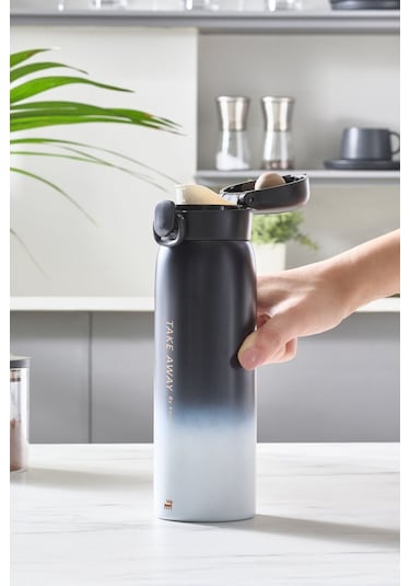 Karaca Skyfall Çelik Sızdırmaz Termos 500 ml Siyah