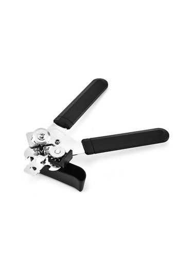 Pazly Pratik Kamp & Ev Kullanımı Siyah Konserve Açacağı Şişe Kapağı Aleti - Çok İşlevli Mutfak Aleti Siyah