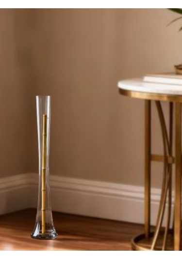 Dekoratif Gül Vazosu Yeni Seri 30 Cm Uzunluk Beyaz