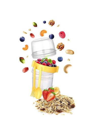 Hazneli Müsli Ve Mama Saklama Kabı 1100 Ml N1116752 Çok Renkli