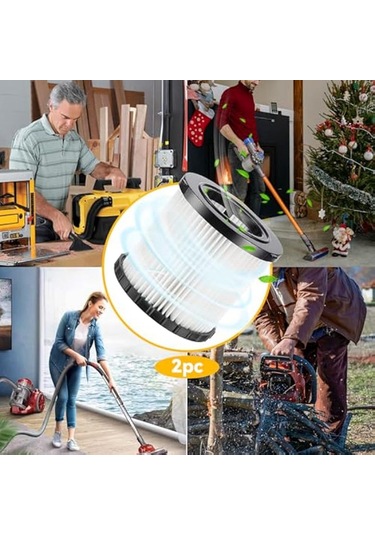 Leasetake Dewalt Vakum İçin 2 Adet Dcv5801h Dcv581h Islak Kuru Vakum Filtreleri, Dcv580h Hepa Yedek Filtre