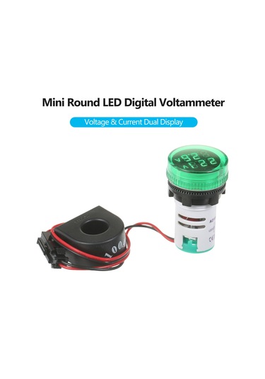 Reedark Küçük Dijital Volt-ampermetre: Ac 50-500v & 0-100a Ölçüm, Çift Led Ekran