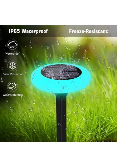 Suofeng 10 Led Renk Geçişli Bahçe Ve Çim Aydınlatma Lambası, Abs Plastik Gövde, 7 Renk Seçeneği