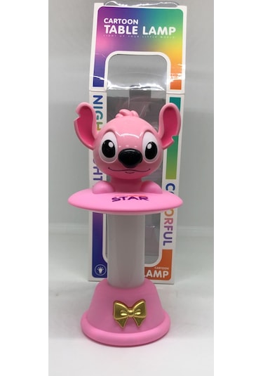 Angel Karakterli Rgb Işıklı Yaylı Masa Lambası - 18 Cm Renkli
