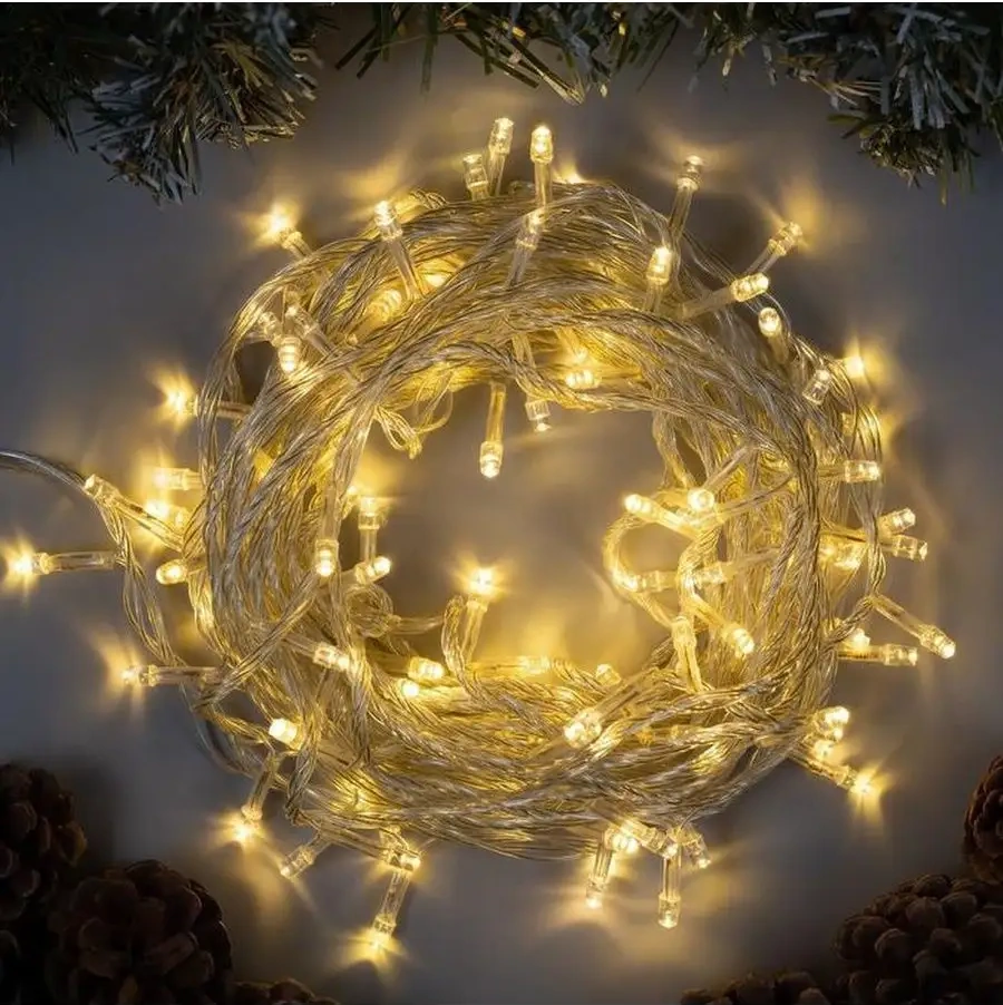 Luazon Lighting Yılbaşı Ağacı İçin 10 M Işıklı Süs Zinc 15540255 Beyaz