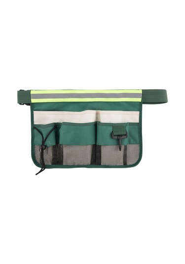 Vkemall Yeşil Reflektörlü Bahçe Aleti Bel Çantası - Ergonomik Tasarım, 600d Oxford Kumaş, Geniş Depolama Alanı, Çabuk Temizlenir