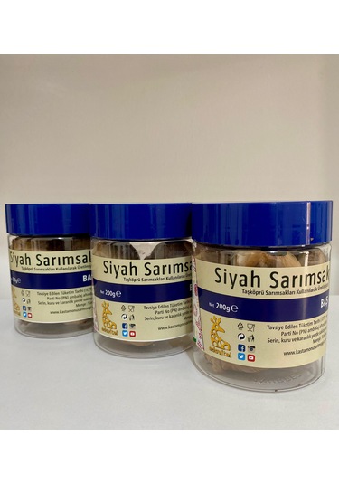 Siyah Sarımsak Baş 200 Gr Pet Kavanoz X 3 Adet