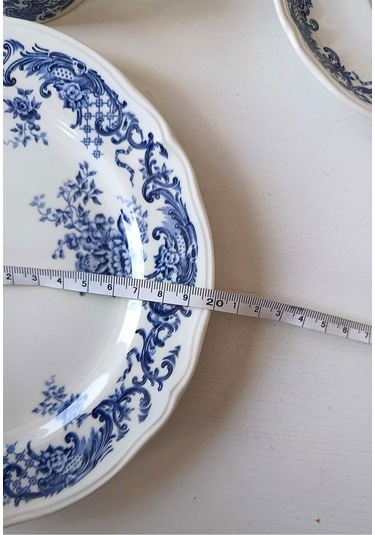 Valeria Üçlü/trio Çay Fincanı Vitro Porzellan Antıque Tea Cup & Saucers Maviv