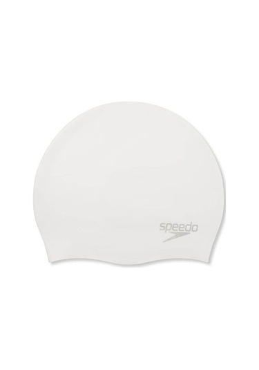 Speedo Moulded Silc Cap Au White Bone 8-7098417614 Beyaz Beyaz