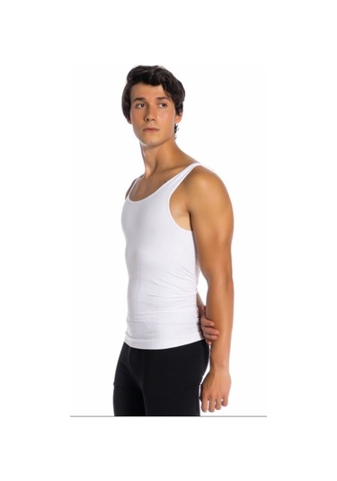 Erkek Korse Atlet Beyaz