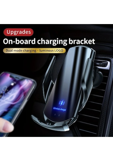 Xuweiwei Mavi Vıkefon Araba Kablosuz Şarj Standı Hızlı Kablosuz Şarj İstasyonu Kızılötesi İndüksiyon Otomatik Klemeler İphone Uyumlu 16 Samsung S25 İçin