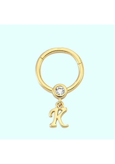 Altın Halka Harf Piercing 14 Ayar Harfler Mevcut