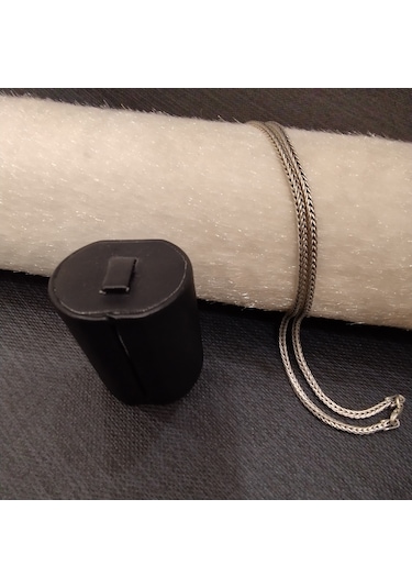 925 Ayar Gümüş Balık Sırtı Model Erkek Kolyesi-şık Tasarım-65cm/2mm Gümüş