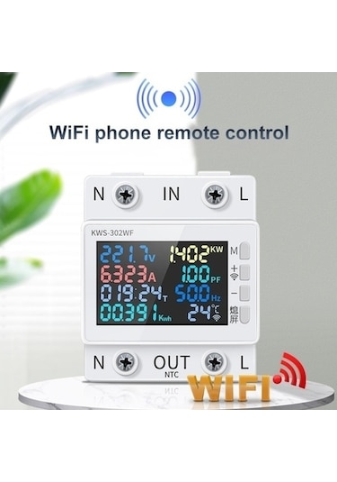 Tongxida Çok Fonksiyonlu Ac Ekran Ray Ve Akım Ölçer, 170-270v, Kws-302wf