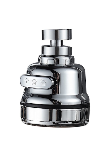 Sıçramaya Dayanıklı Musluk Üçüncü Vites Elektroliz Mutfak Bataryası Evrensel Musluk Genişletici Sıçramaya Dayanıklı Musluk Duş Gümüş