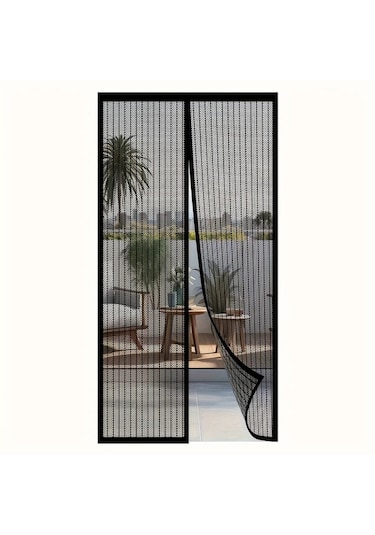 Dashanshop Sihirli Manyetik Sineklik, Kendinden Yapışan Nefes Alabilir Siyah 47.24x82.68 İnç