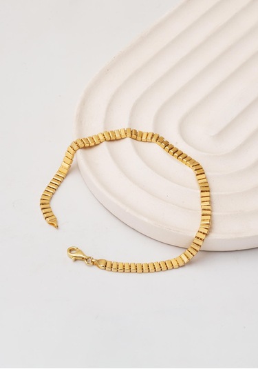 Bilezikci 14 Ayar Altın Unisex Spor Bileklik Sarı Altın