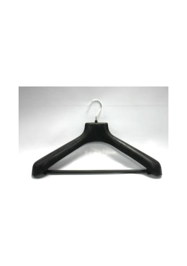 10 Lu Paket Takım Elbise Askısı Ceket Askısı Plastik Askı Siyah