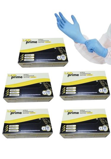 Nitril Eldiven - L Beden - 100'lü Kutu X 5 Adet