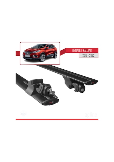 Renault Kadjar 2015-2022 Arası Ile Uyumlu Hook Model Ara Atkı Tavan Barı Siyah 2 Adet