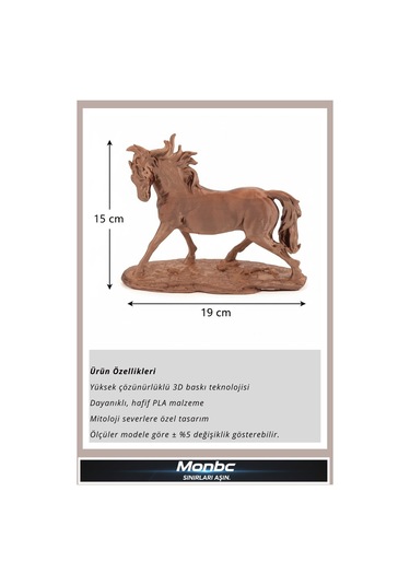 Monbc At Biblo 3d Tasarım Dekoratif Biblo, Hediyelik Ve Ev Ofis İçin Şık Aksesuar