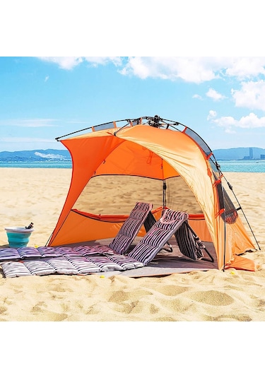Quickup A1 Otomatik Plaj Çadırı Turuncu