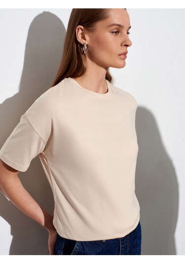 Dilvin 3683 Basic T-shirt-taş