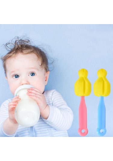 Evrensel 360 Döner Biberon Emzik Emzik Sünger Fırçası Temizlik Malzemeleri