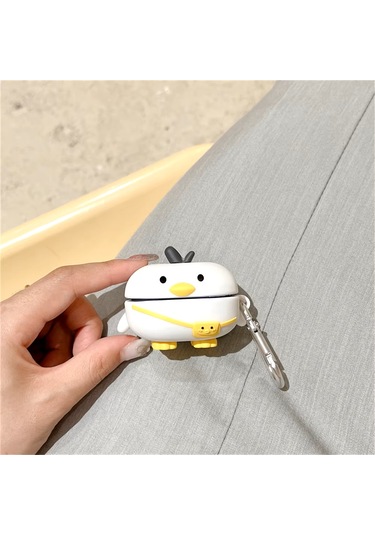 Samsung Galaxy Buds 3 / Galaxy Buds 3 Pro Uyumlu Figürlü Askılı Kılıf Sarı