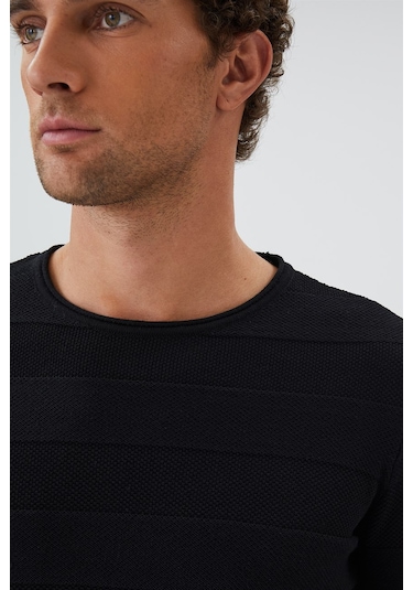 Lee Cooper Holden Erkek O Yaka Kazak Siyah-15458 Siyah