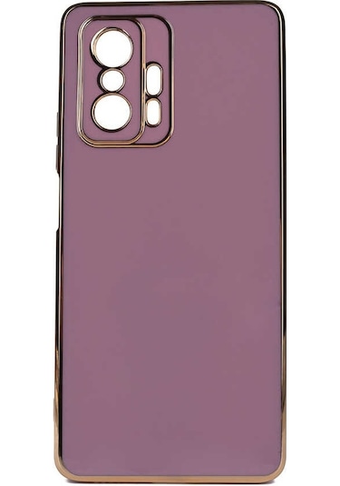 Teknomoda Xiaomi Mi 11t Pro 5g Kılıf Kenarları Gold Kamera Korumalı Renkli Pastel Silikon
