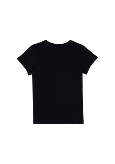 Çocuk Basic Bisiklet Yaka Tişört SIYAH